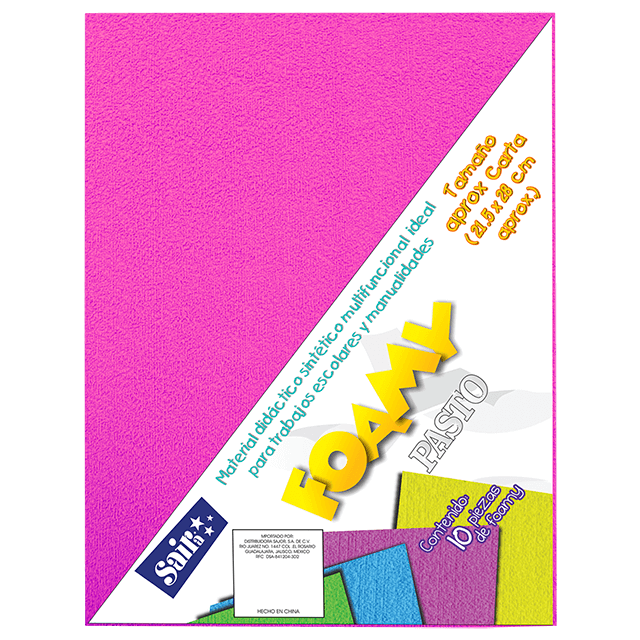 FOAMY PLUSH PASTO 02 FUCSIA T/CARTA PQT C/10