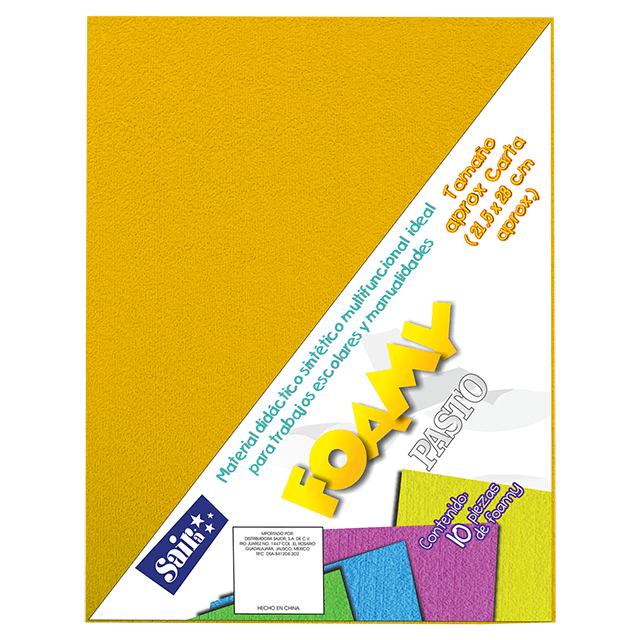 FOAMY PLUSH PASTO 07 AMARILLO T/CARTA PQT C/10