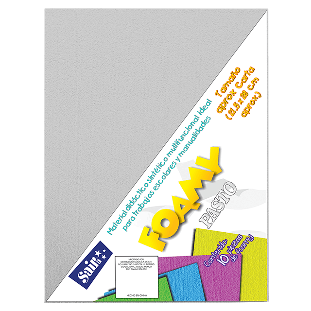 FOAMY PLUSH PASTO 16 BLANCO T/CARTA PQT C/10