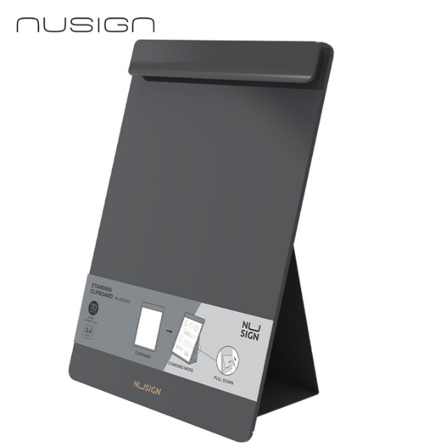 Deli NS503 Tabla portapapeles negro con soporte caja c/24 pzas