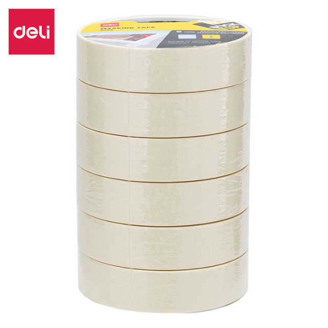 Deli A405 Masking tape 24mmx18mx145micras empaque c/6 pzas