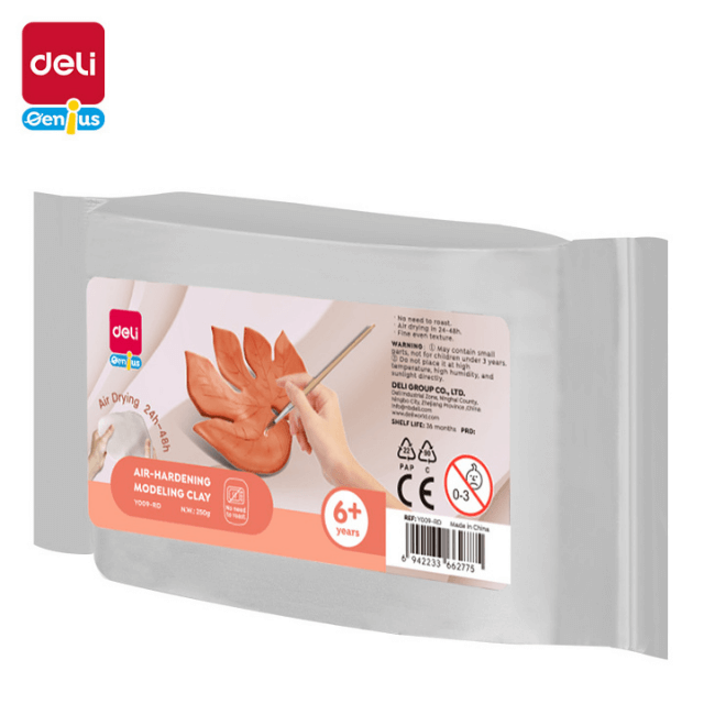 Deli Y009-RD Arcilla moldeadora terracota 250g caja c/24 pzas