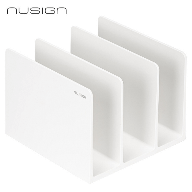 Deli NS006 Sujetador para libros blanco con 3 divisiones inner c/6 cajas