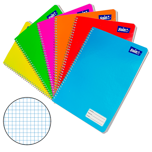 CUADERNO PROFESIONAL CUADRO 5MM 100 HOJAS C/48 PZAS