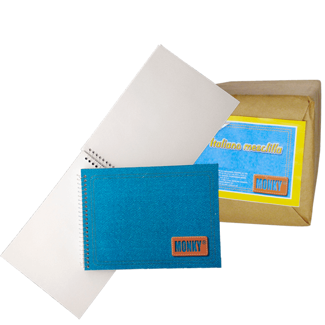 CUADERNO ITALIANO BLANCO 100 HOJAS PAQ. C/50