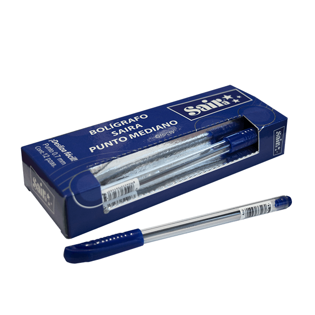 PLUMA TINTA AZUL SEMI GEL PUNTO 0.7 C/12 PZAS.