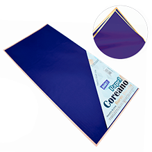 PAPEL COREANO 57X57 APROX BORDE DORADO 09 MORADO OSCURO PQT C/10