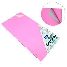 PAPEL COREANO 58X58 APROX DOBLE CARA 01 ROSA PASTEL- LILA PQT C/10