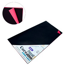 PAPEL COREANO 58X58 APROX DOBLE CARA 05 ROJO- NEGRO PQT C/10