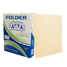 FOLDER MARCA APSA T/CARTA CREMA CAJA C/100
