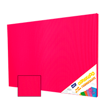 CORRUGADO FLUORESCENTE 50X70 165-D01 ROSA PQT C/10