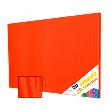 CORRUGADO FLUORESCENTE 50X70 165-D03 NARANJA PQT C/10