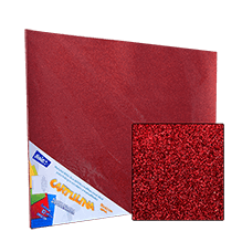 CARTULINA DIAMANTADA 280GRS. ROJO 50X60 C/10