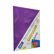 CARTULINA DIAMANTADA 280GRS. MORADO T/CARTA C/10