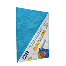 CARTULINA DIAMANTADA 280GRS. AZUL PASTEL T/CARTA C/10