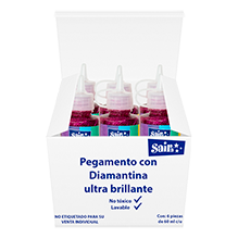 SILICON CON DIAMANTINA #05 FUCSIA 60ML CAJA C/6 PZAS