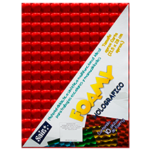 FOAMY HOLOGRAFICO T/C #1 ROJO PQT C/10