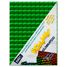 FOAMY HOLOGRAFICO T/C #4 VERDE PQT C/10