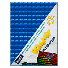 FOAMY HOLOGRAFICO T/C #6 AZUL PQT C/10
