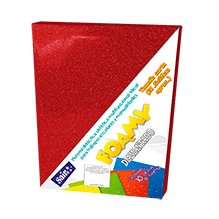 FOAMY DIAMANTADO T/CARTA 01 ROJO PQT C/10
