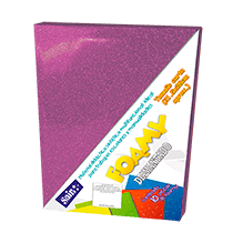 FOAMY DIAMANTADO T/CARTA 02 ROSA PALIDO PQT C/10