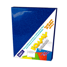 FOAMY DIAMANTADO T/CARTA 06 AZUL REY PQT C/10