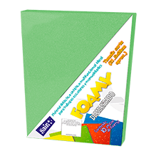 FOAMY DIAMANTADO T/CARTA 09 VERDE MANZANA PQT C/10