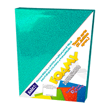 FOAMY DIAMANTADO T/CARTA 11 TURQUESA PQT C/10