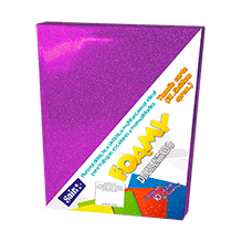 FOAMY DIAMANTADO T/CARTA 14 MORADO PQT C/10