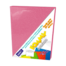 FOAMY DIAMANTADO T/CARTA 19 ROSA PASTEL PQT C/10