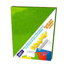 FOAMY DIAMANTADO T/CARTA 23 VERDE CLARO PQT C/10