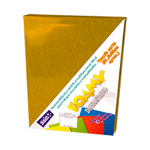 FOAMY DIAMANTADO T/CARTA 28 DORADO PQT C/10