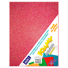 FOAMY DIAM. IRISADO T/CARTA 31 ROJO PQT C/10