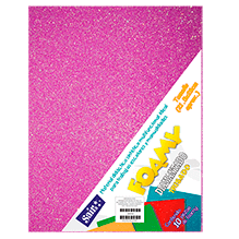 FOAMY DIAM. IRISADO T/CARTA 32 FUCSIA PQT C/10