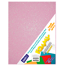 FOAMY DIAM. IRISADO T/CARTA 33 ROSA PASTEL PQT C/10