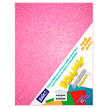 FOAMY DIAM. IRISADO T/CARTA 34 ROSA PQT C/10