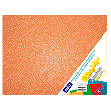 FOAMY DIAM. IRISADO 43x56 38 NARANJA  PQT C/10