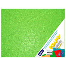 FOAMY DIAM. IRISADO 43x56 43 VERDE LIMON  PQT C/10