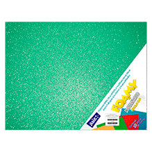 FOAMY DIAM. IRISADO 43x56 45 VERDE AQUA  PQT C/10