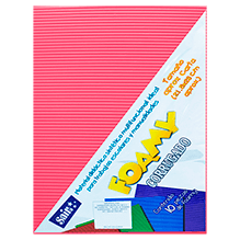 FOAMY CORRUGADO 03 ROSA T/CARTA PAQ C/10