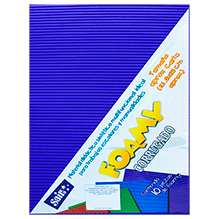 FOAMY CORRUGADO 08 AZUL MARINO T/CARTA PAQ C/10