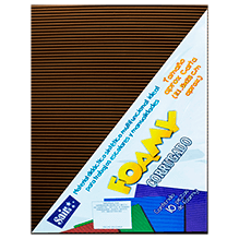 FOAMY CORRUGADO 10 CAFE T/CARTA PAQ C/10