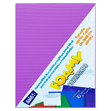 FOAMY CORRUGADO 12 LILA T/CARTA PAQ C/10