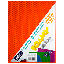 FOAMY ONDULADO 04 NARANJA T/CARTA PAQ C/10
