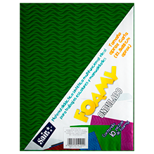 FOAMY ONDULADO 06 VERDE BANDERA T/CARTA PAQ C/10