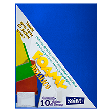 FOAMY METALICO #6 AZUL T/CARTA PAQ C/10