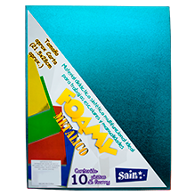 FOAMY METALICO #12 TURQUESA T/CARTA PAQ C/10