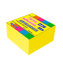 NOTAS ADHESIVAS AMARILLO FLUORESCENTE 400 HOJAS 3x3 CAJA C/6 PZAS