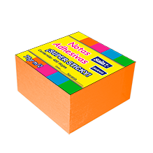 NOTAS ADHESIVAS NARANJA FLUORESCENTE 400 HOJAS 3x3 CAJA C/6 PZAS