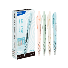 Deli Q70-BK Bolígrafo retráctil  negro 0.7mm caja c/12 pzas